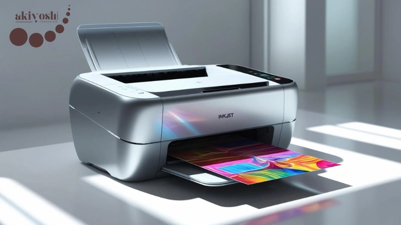 เครื่องพิมพ์ Inkjet พิมพ์งานสีสันสดใส แสดงกระบวนการทำงานของเครื่องพิมพ์อิงค์เจ็ท
